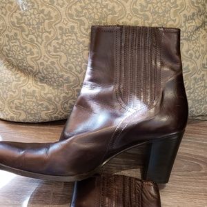 Maria Cristina All Leather Brown Bootie 39 1/2